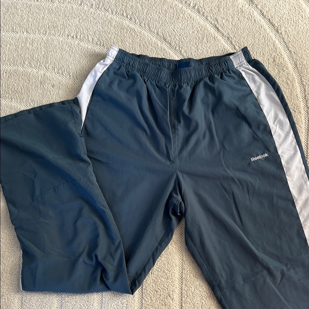 Reebok Dark Blue Pants with White Accents